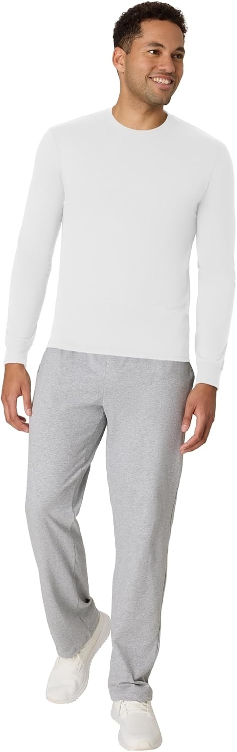 image:imageHanes Mens Originals Long Sleeve TShirt Lightweight TriBlend Jersey Tee for MenEco White