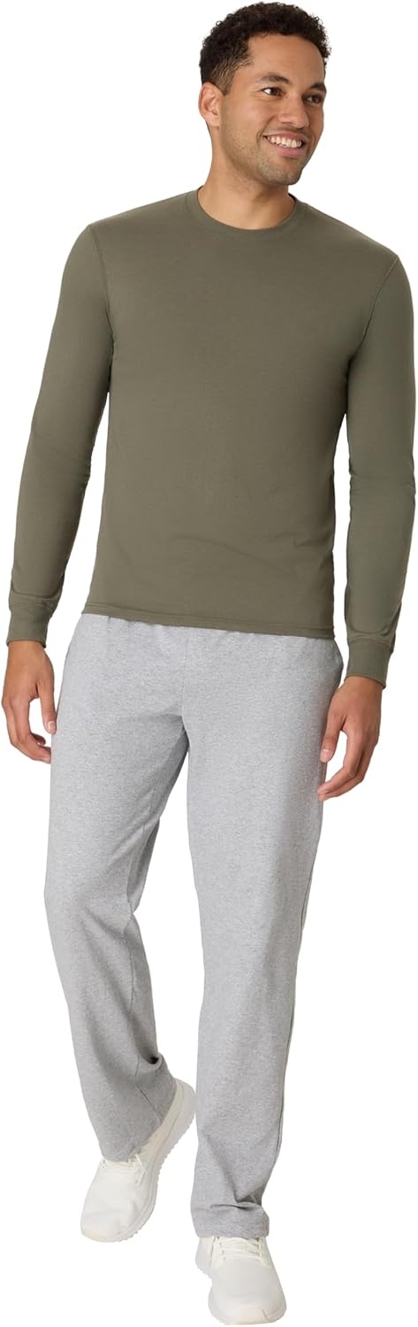 image:imageHanes Mens Originals Long Sleeve TShirt Lightweight TriBlend Jersey Tee for MenFatigue Green