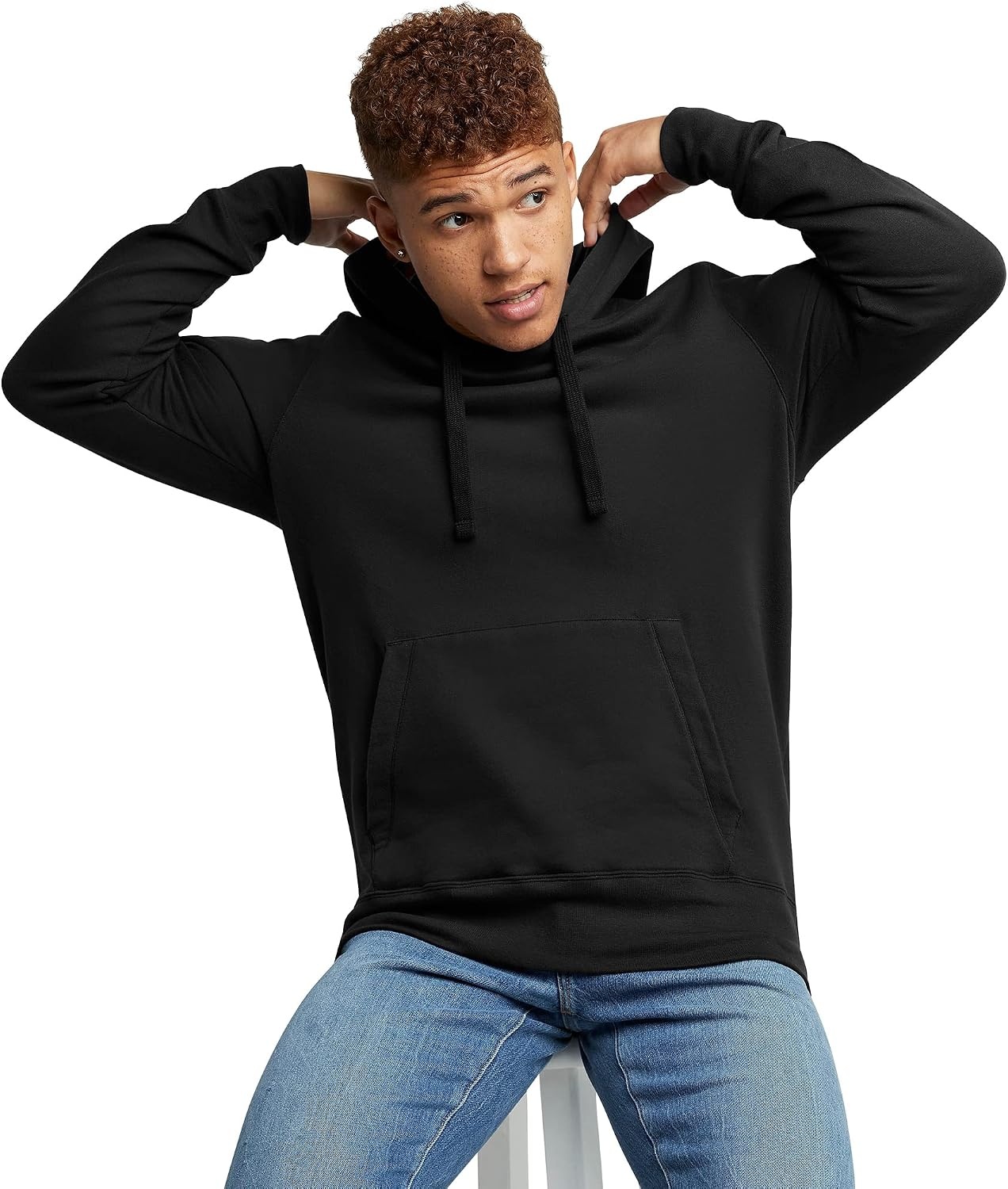 image:imageHanes Mens Originals Midweight Fleece Hoodie Pullover Hooded Sweatshirt for MenBlack