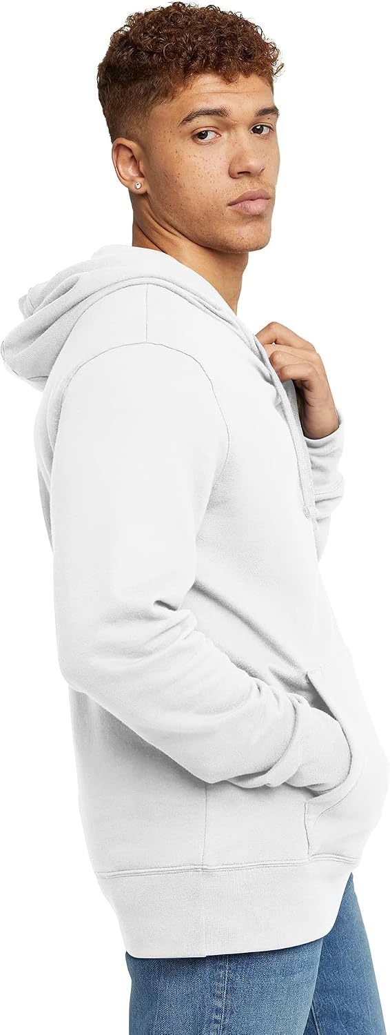 image:imageHanes Mens Originals Midweight Fleece Hoodie Pullover Hooded Sweatshirt for MenWhite