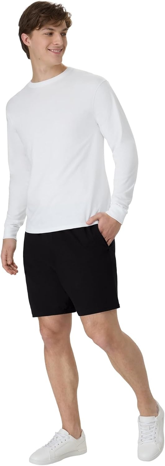 image:imageHanes Mens Shorts Essentials Short with Pockets Gym Shorts for Men Mens Athletic Shorts 75Black