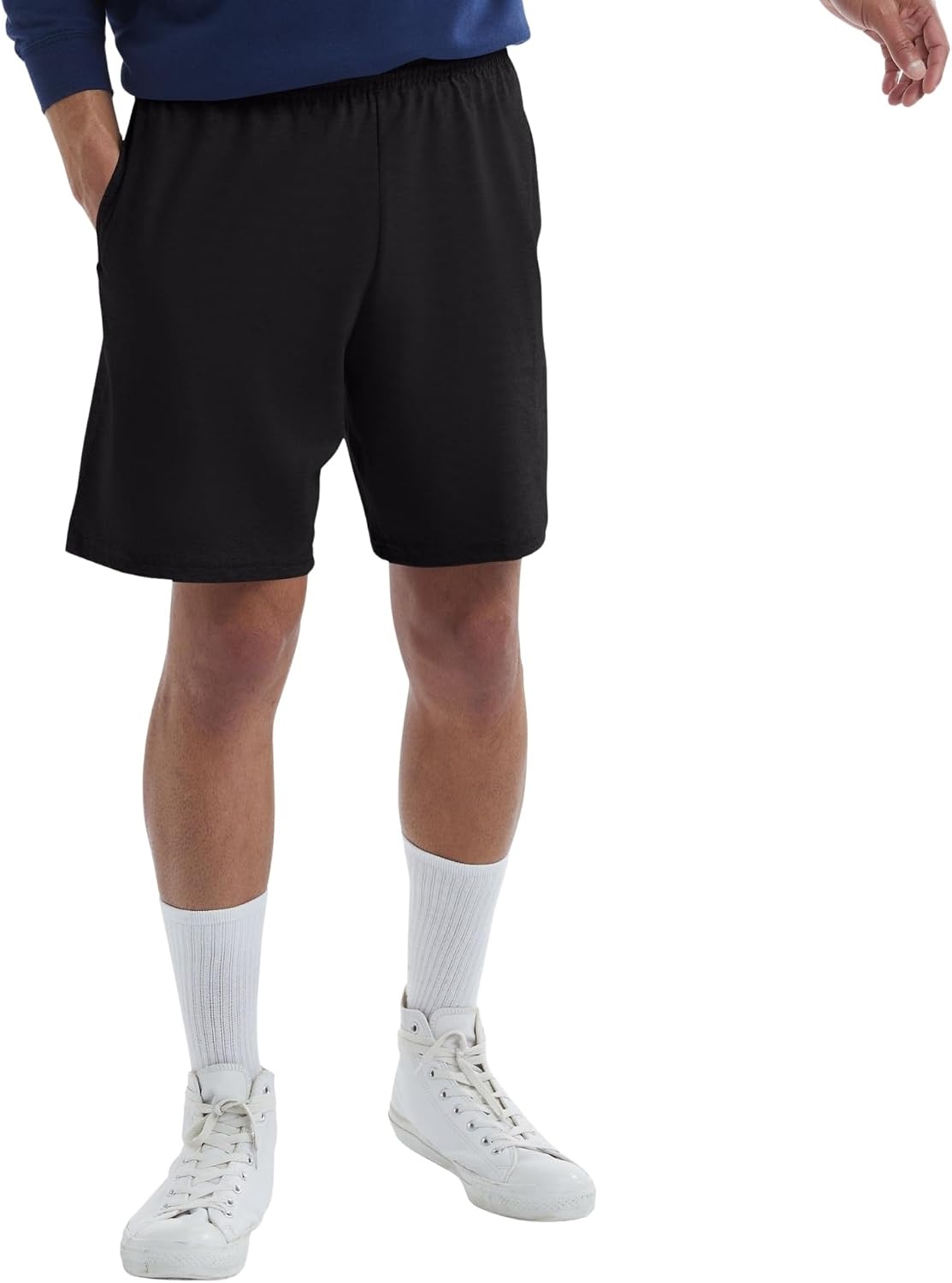 image:imageHanes Mens Shorts Essentials Short with Pockets Gym Shorts for Men Mens Athletic Shorts 75Black
