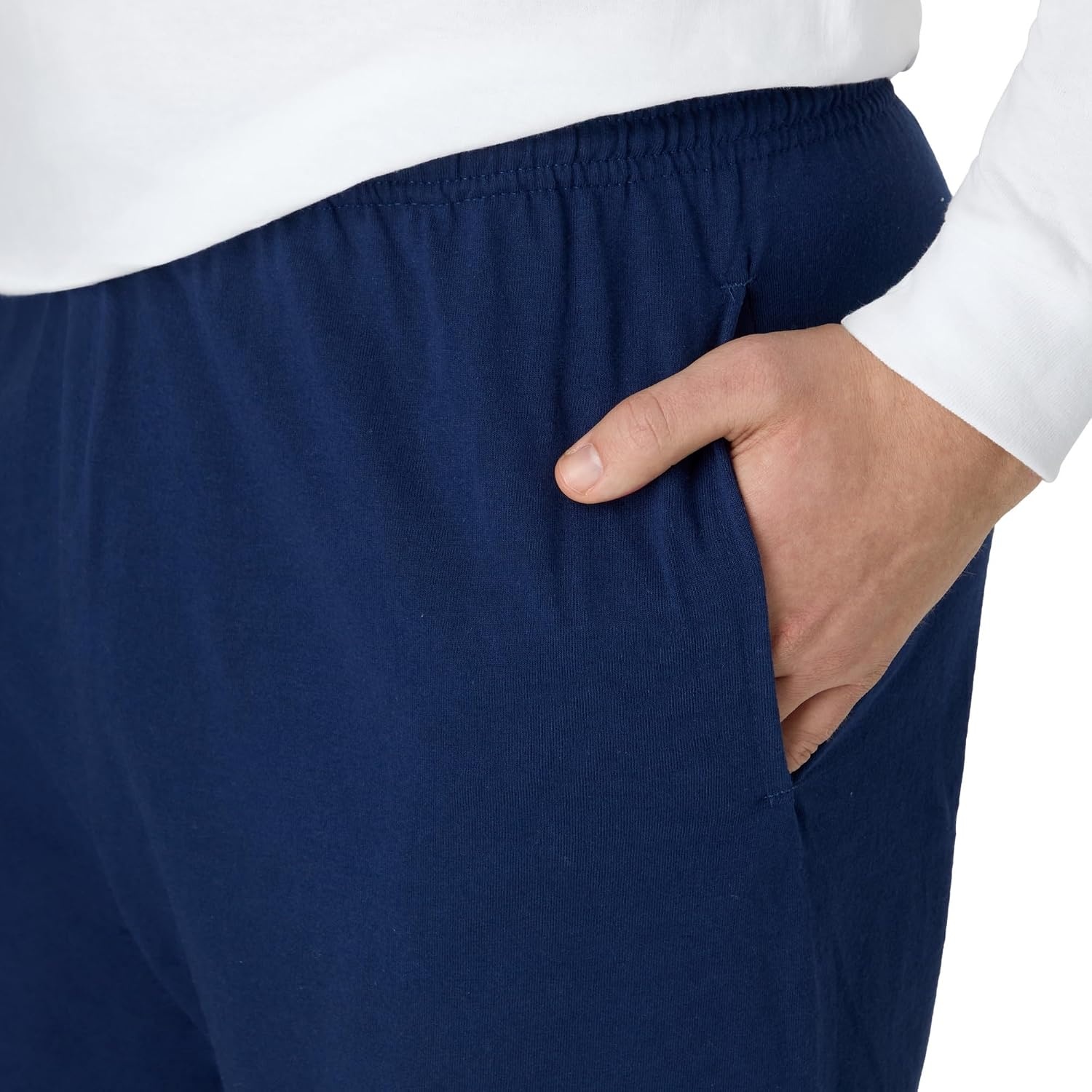 image:imageHanes Mens Shorts Essentials Short with Pockets Gym Shorts for Men Mens Athletic Shorts 75Navy