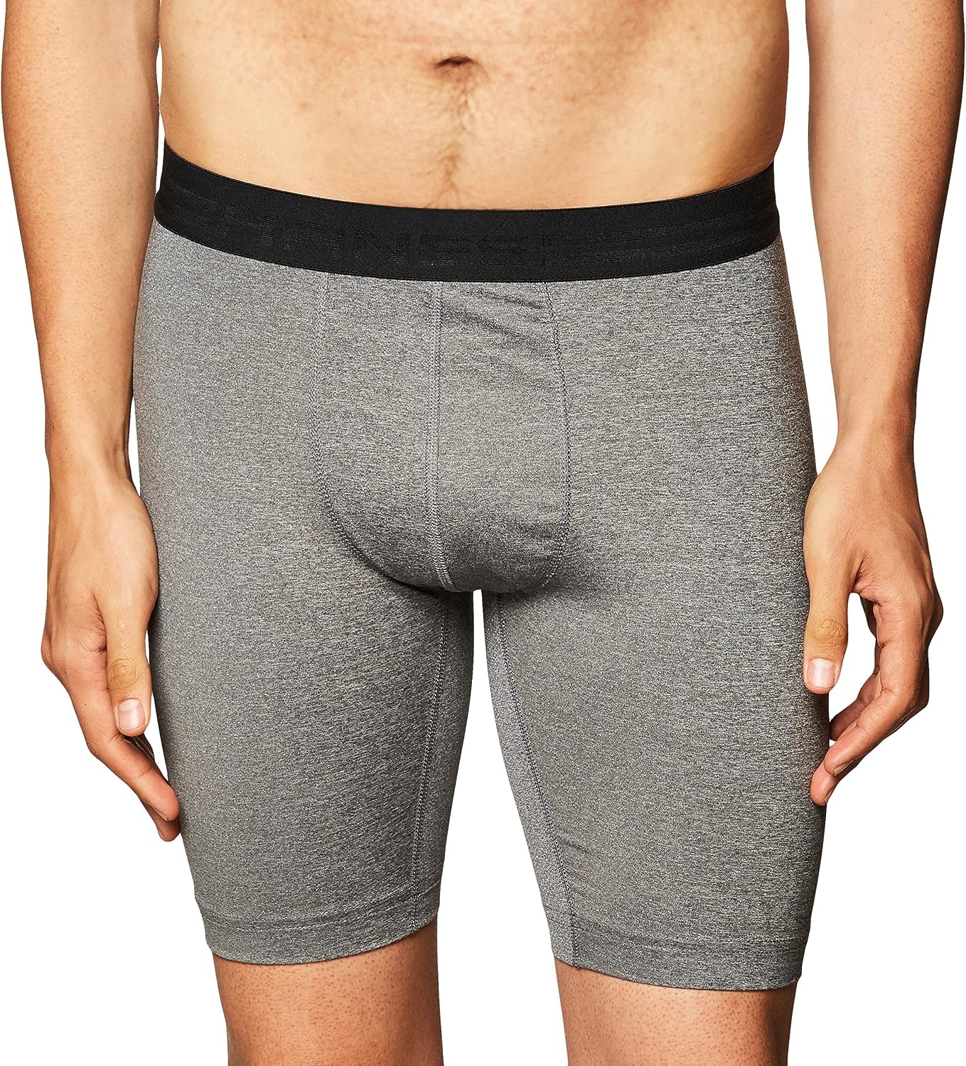 image:imageHanes Mens Sport Mens Performance Compression ShortCharcoal HeatherEbony