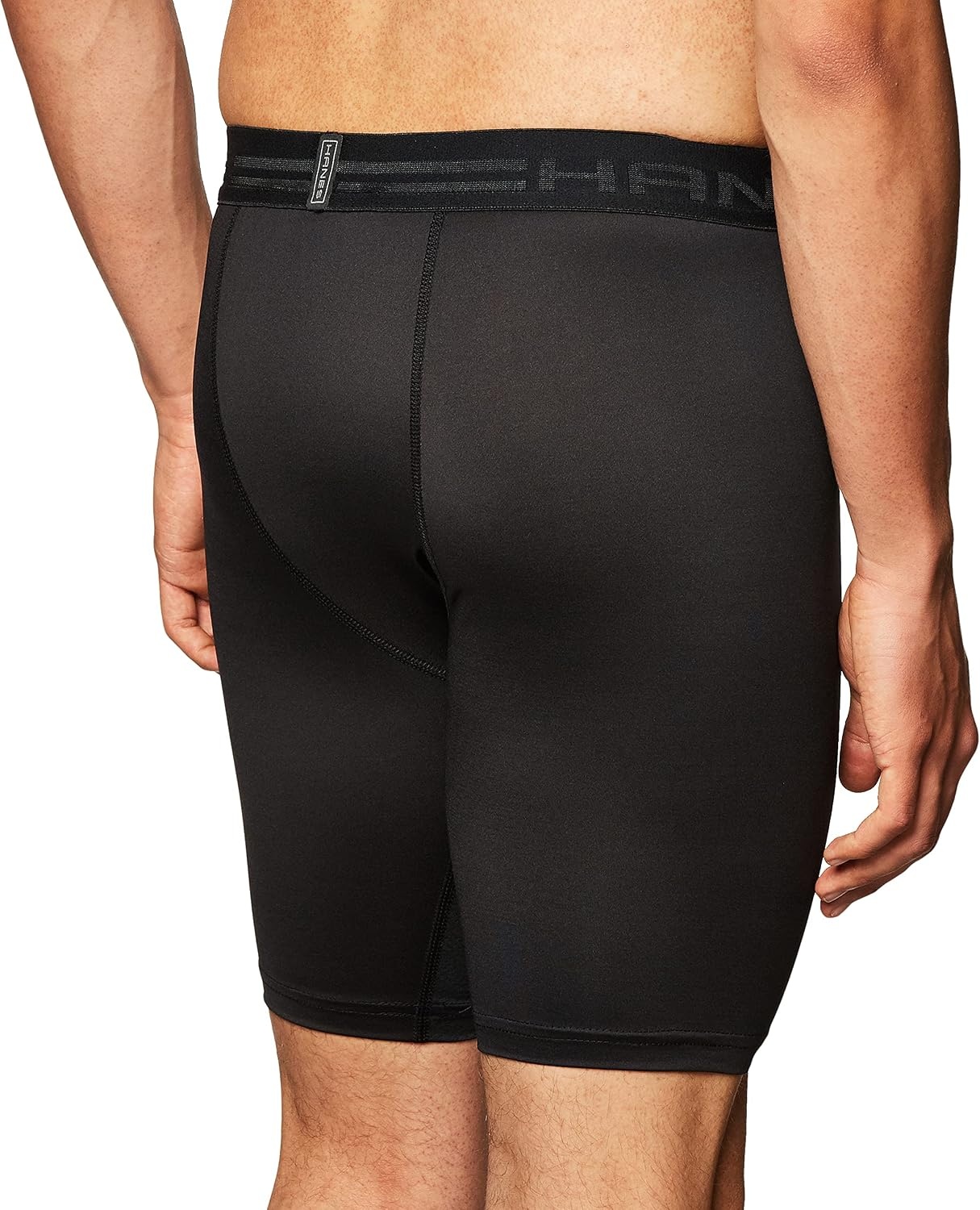 image:imageHanes Mens Sport Mens Performance Compression ShortEbonyEbony