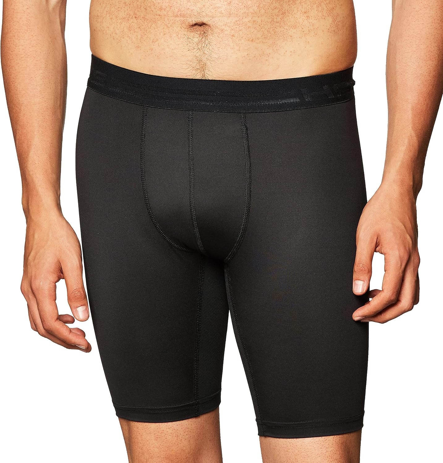 image:imageHanes Mens Sport Mens Performance Compression ShortEbonyEbony