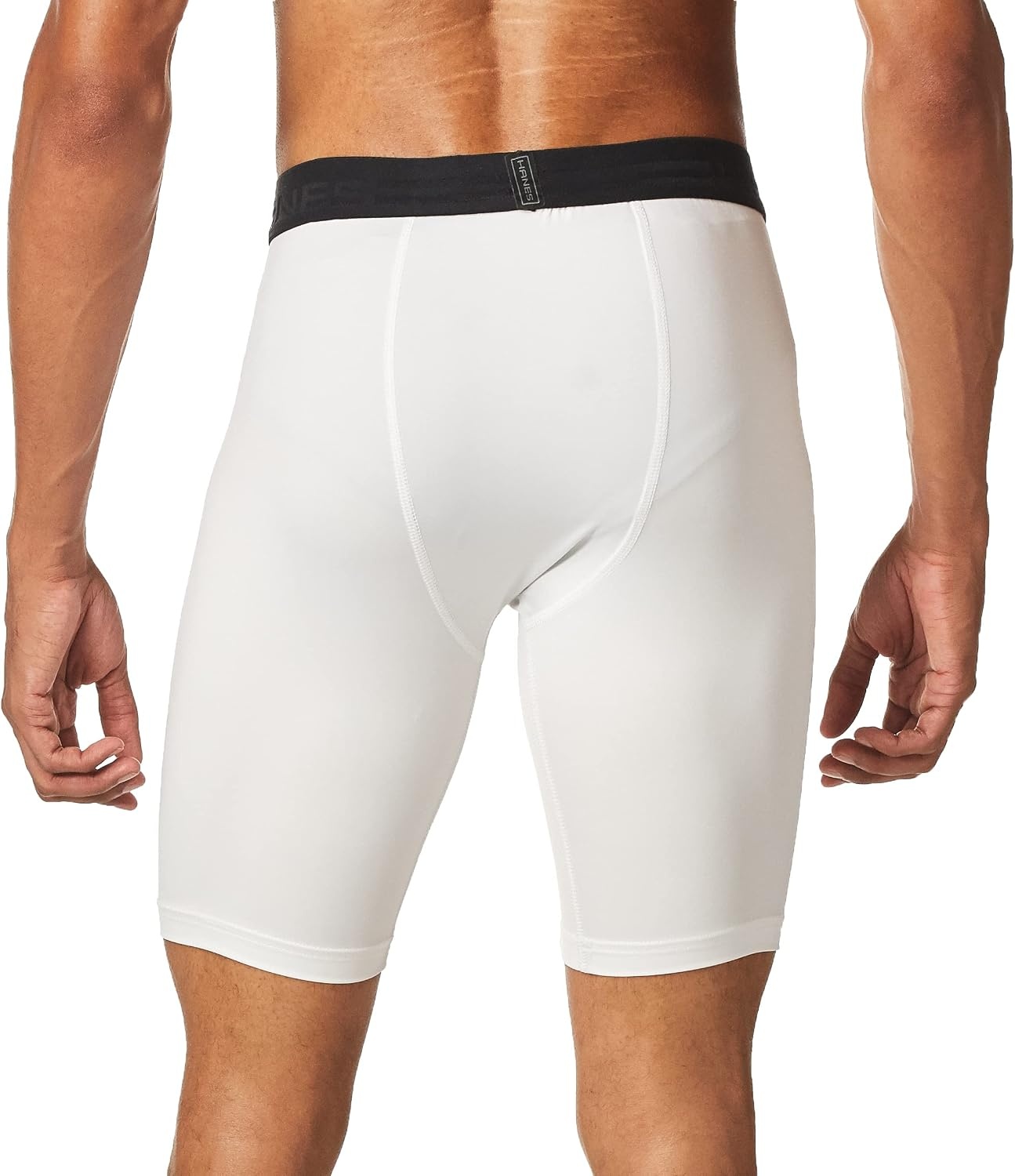 image:imageHanes Mens Sport Mens Performance Compression ShortTrue WhiteEbony