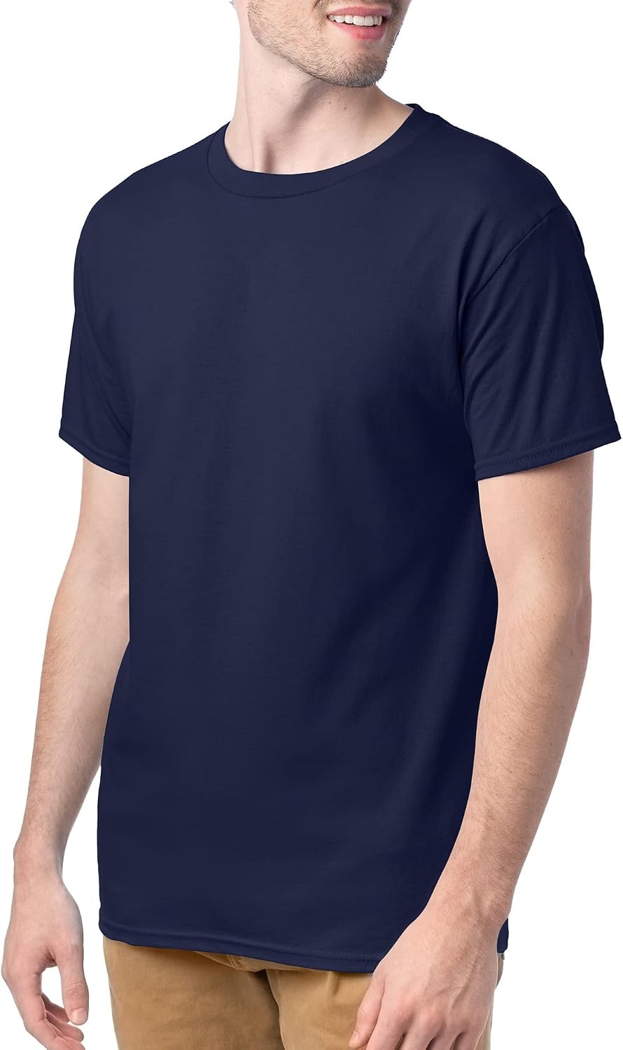 image:imageHanes Mens TShirt Pack 4 or 6 Pack EssentialT Crewneck Cotton TShirts Everyday Mens Clothing Big amp TallNavy 6 Pack