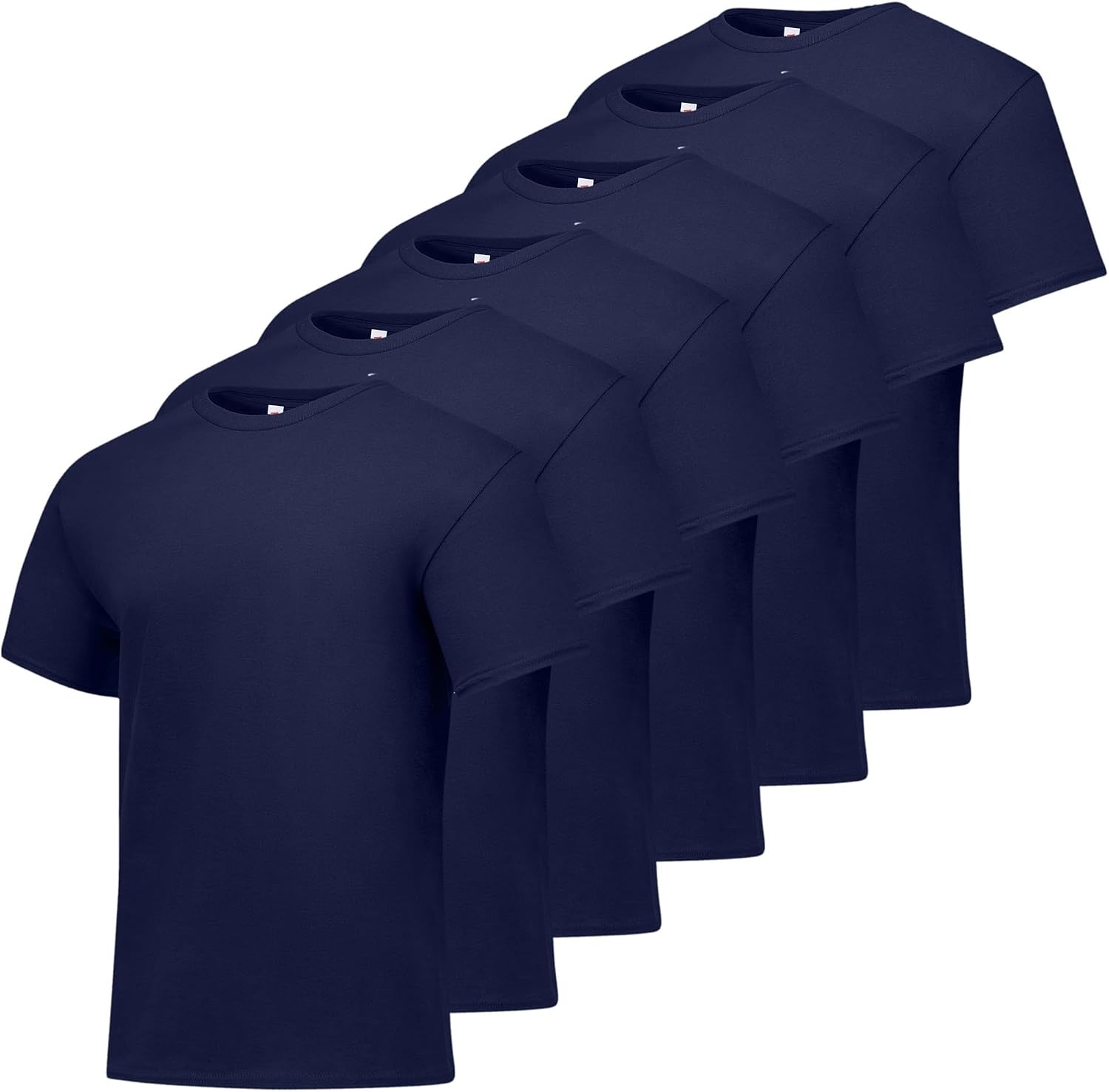 image:imageHanes Mens TShirt Pack 4 or 6 Pack EssentialT Crewneck Cotton TShirts Everyday Mens Clothing Big amp TallNavy