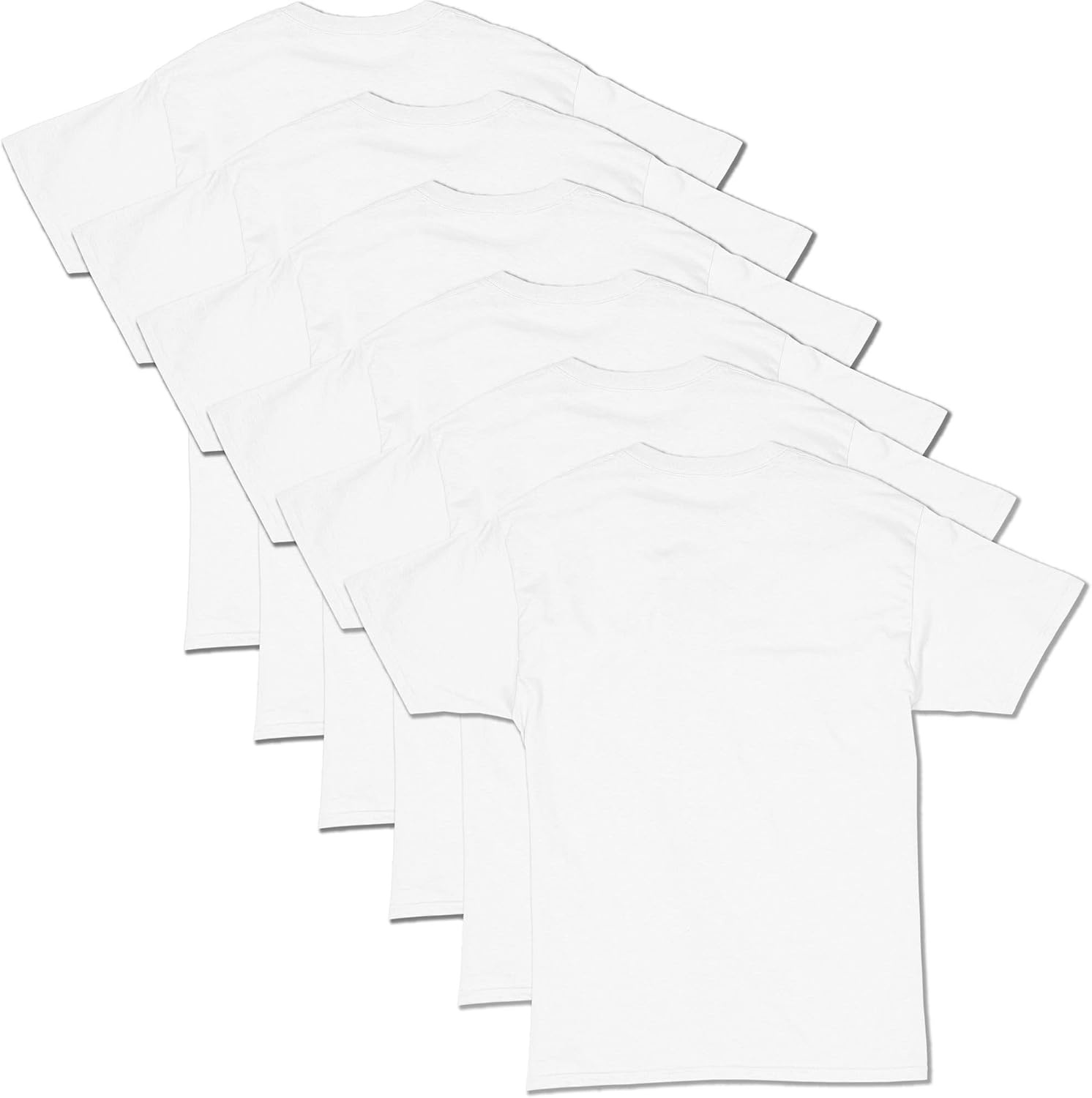 image:imageHanes Mens TShirt Pack 4 or 6 Pack EssentialT Crewneck Cotton TShirts Everyday Mens Clothing Big amp TallWhite
