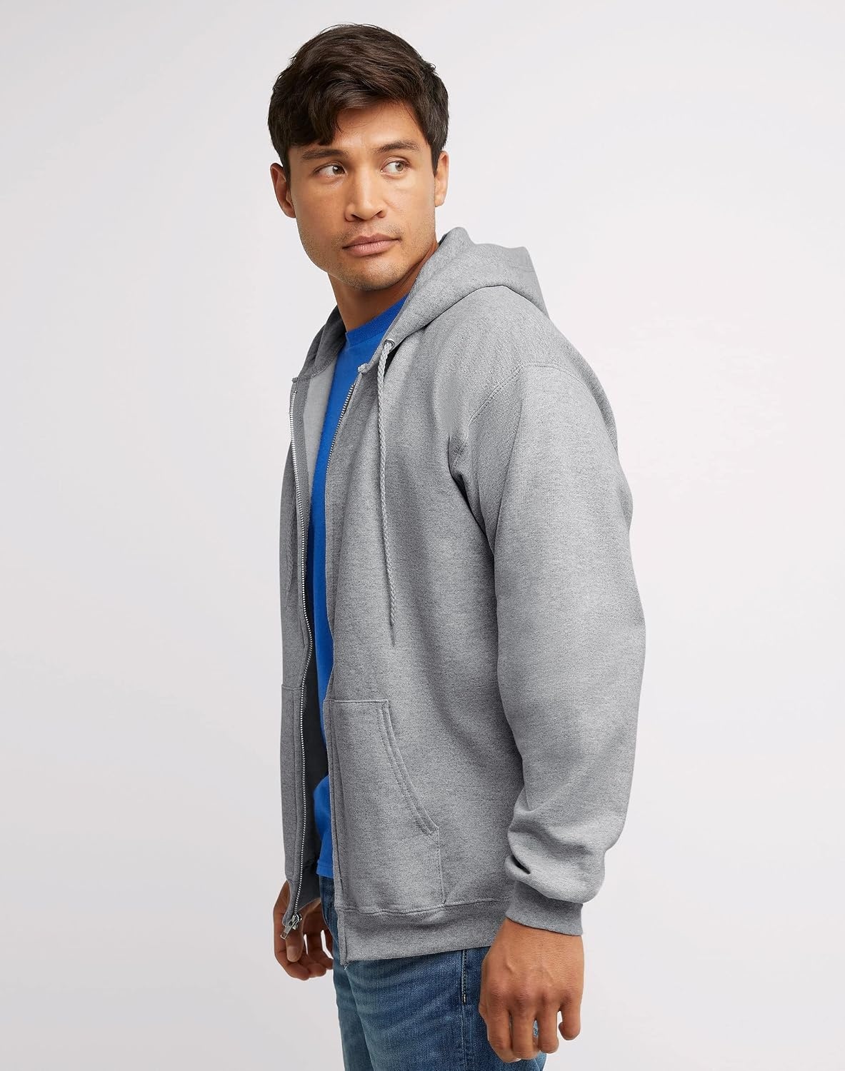 image:imageHanes Mens Ultimate FullZip Hoodie Mens Hooded Fleece Sweatshirt with ZipperNavy