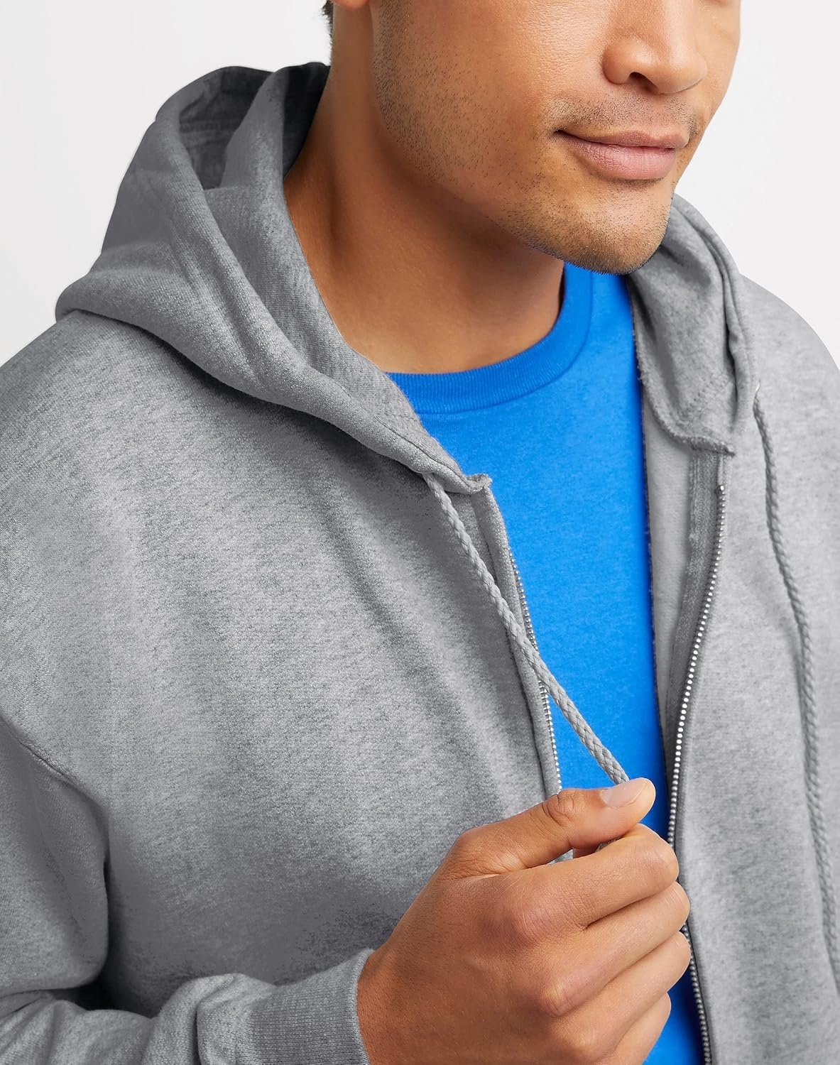 image:imageHanes Mens Ultimate FullZip Hoodie Mens Hooded Fleece Sweatshirt with ZipperNavy