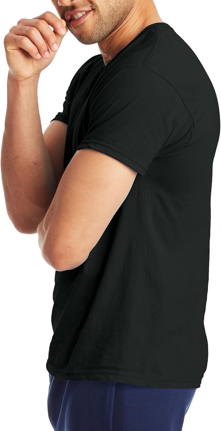 image:imageHanes Mens XTemp Performance TShirt Pack Cotton Blend MoistureWicking Tees for Men 2PackBlack