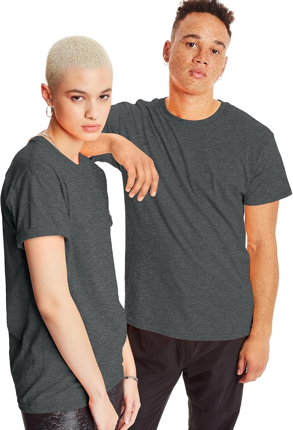image:imageHanes Mens XTemp Performance TShirt Pack Cotton Blend MoistureWicking Tees for Men 2PackCharcoal Heather