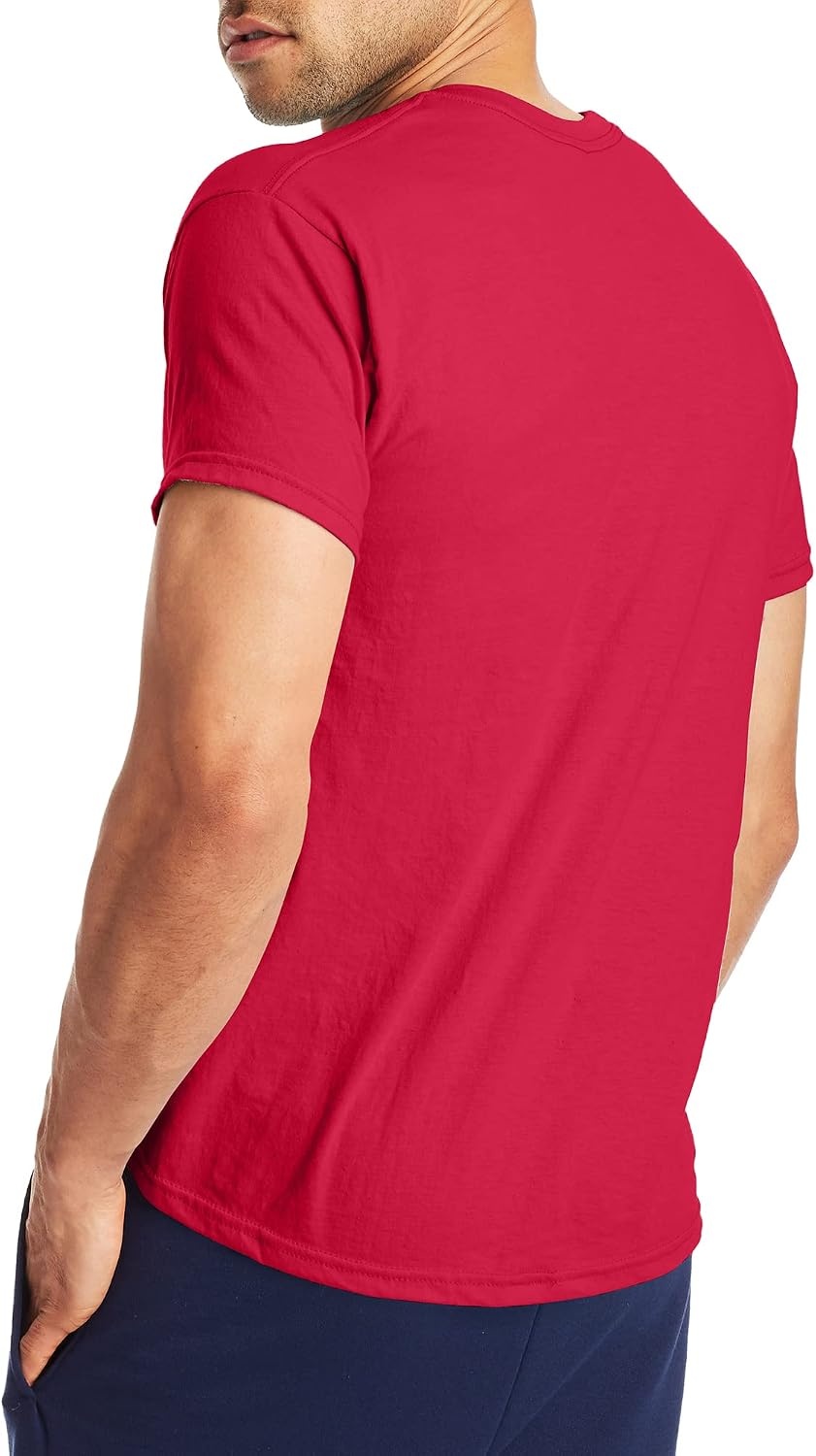 image:imageHanes Mens XTemp Performance TShirt Pack Cotton Blend MoistureWicking Tees for Men 2PackDeep Red
