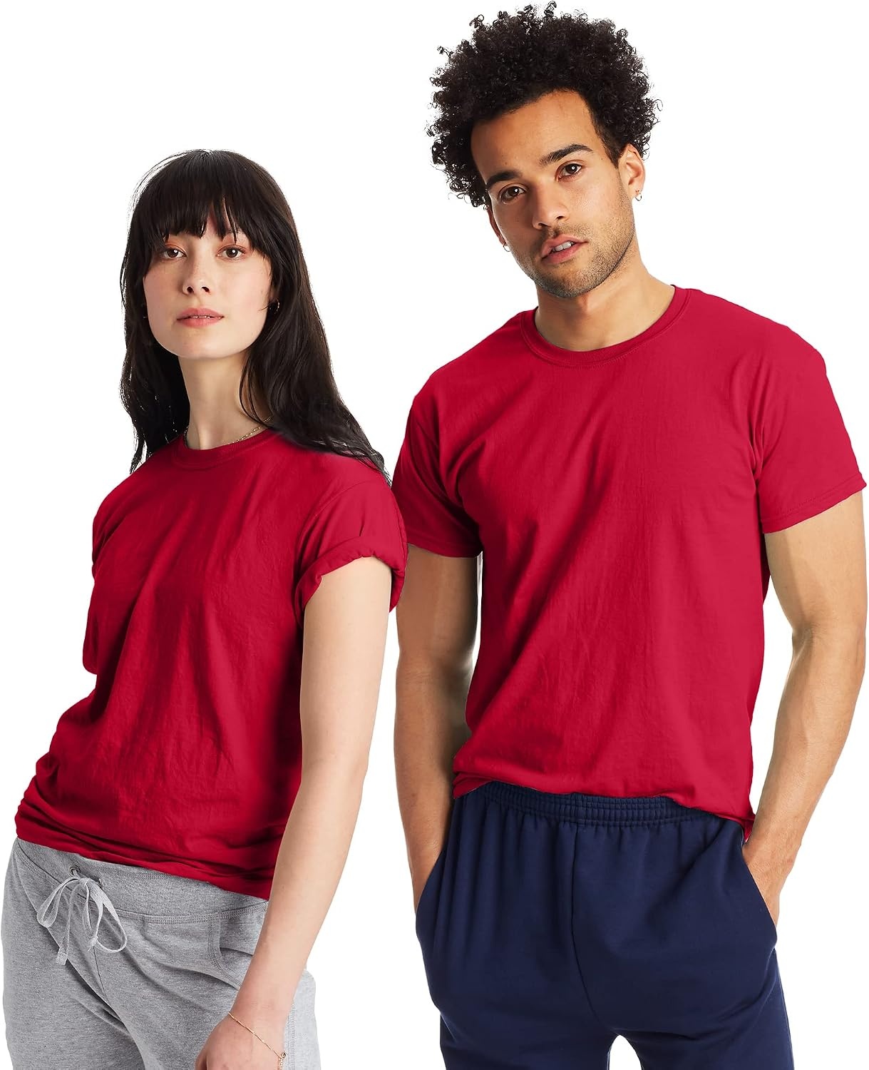 image:imageHanes Mens XTemp Performance TShirt Pack Cotton Blend MoistureWicking Tees for Men 2PackDeep Red