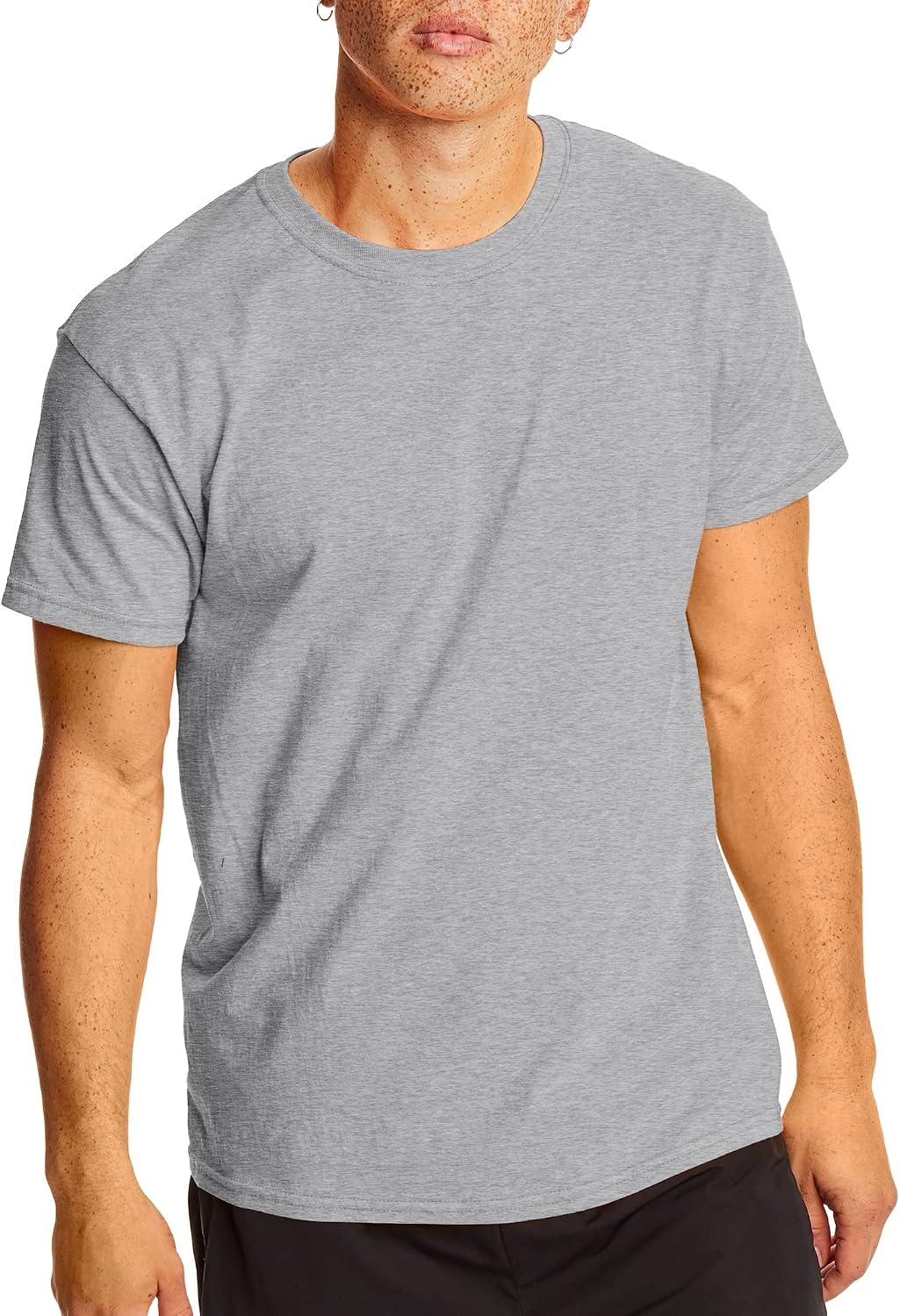 image:imageHanes Mens XTemp Performance TShirt Pack Cotton Blend MoistureWicking Tees for Men 2PackLight Steel