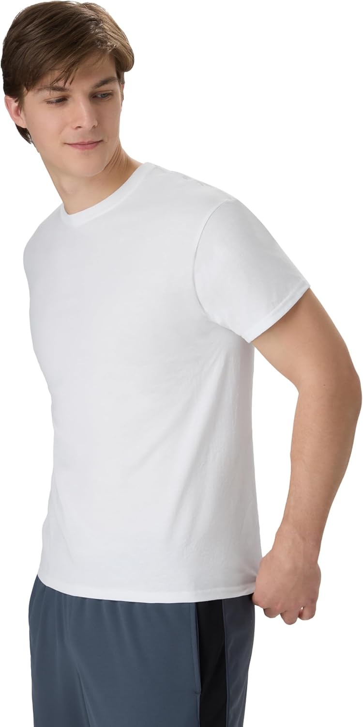 image:imageHanes Mens XTemp Performance TShirt Pack Cotton Blend MoistureWicking Tees for Men 2PackWhite