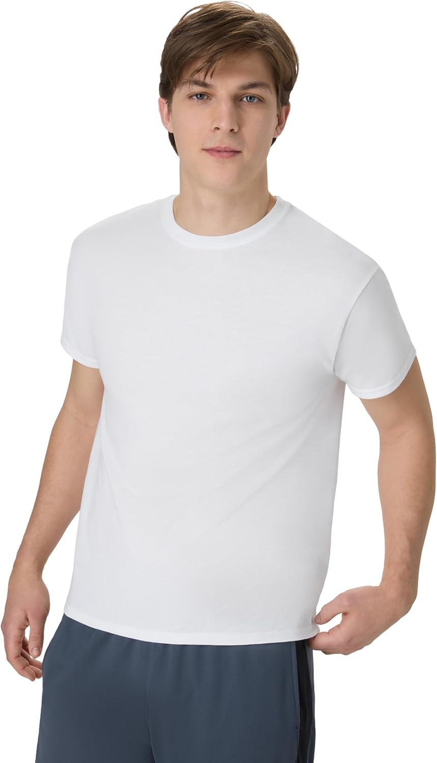 image:imageHanes Mens XTemp Performance TShirt Pack Cotton Blend MoistureWicking Tees for Men 2PackWhite