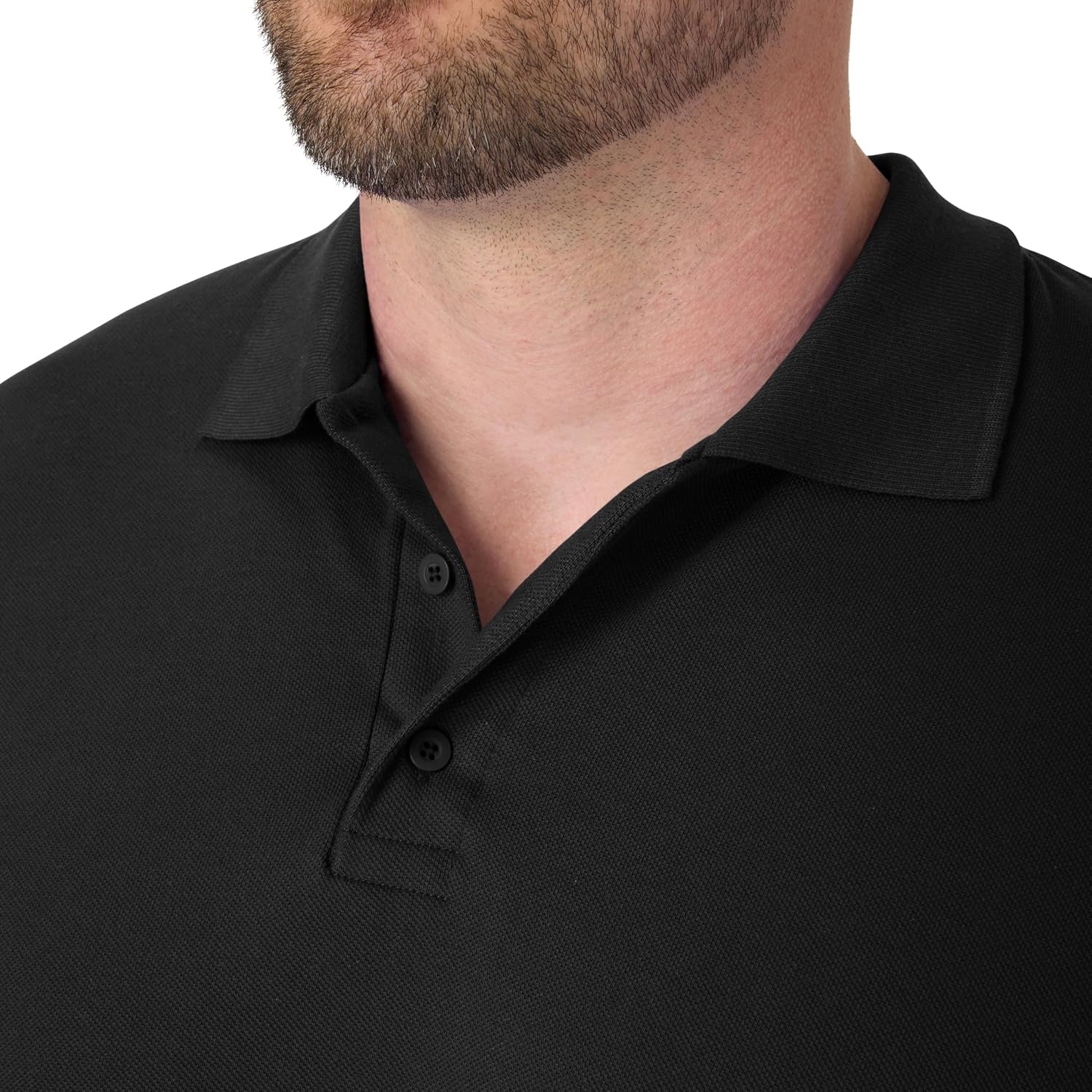image:imageHanes Mens XTemp Short Sleeve Polo Shirt Midweight Mens ShirtBlack