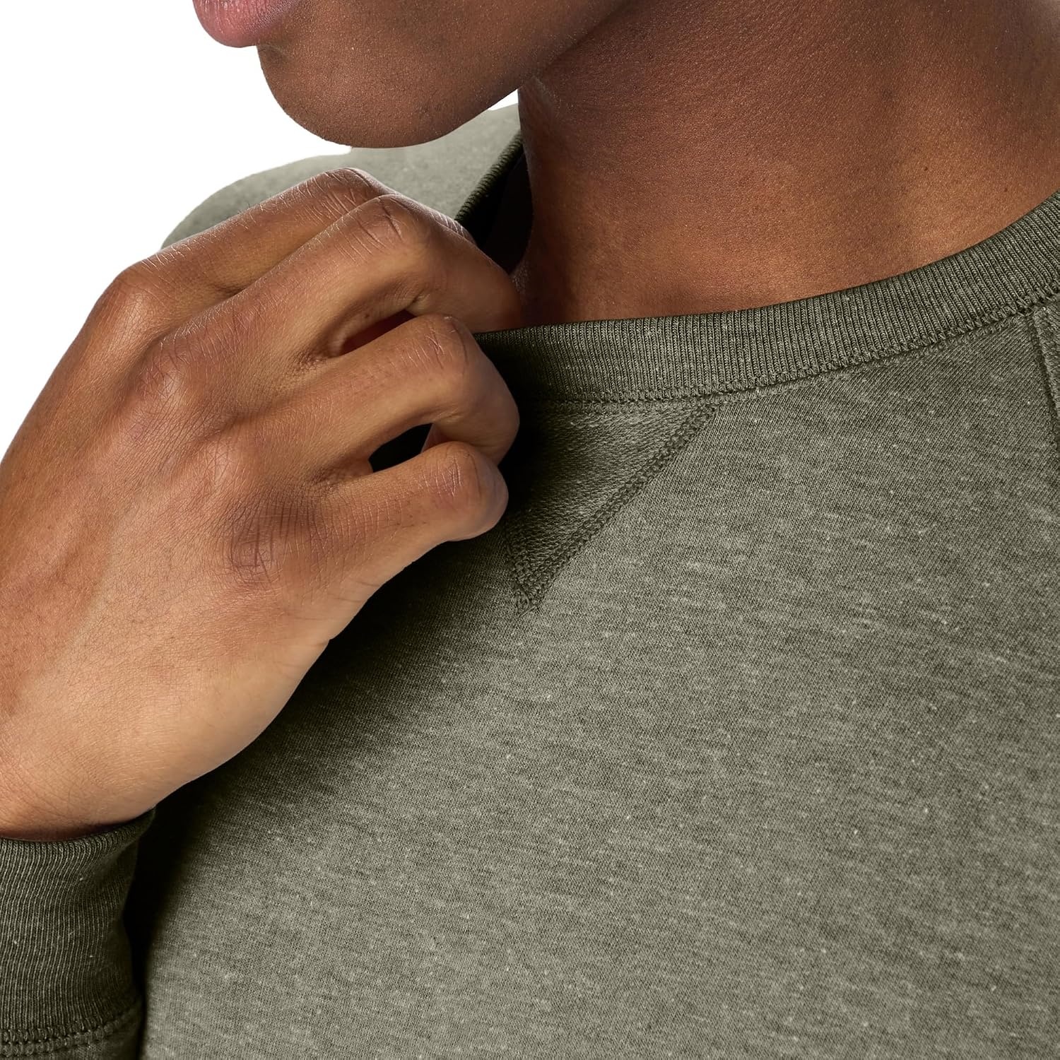 image:imageHanes Originals Mens French Terry Sweatshirt TriBlend Crewneck Sweatshirt for MenCamouflage Green Pe Heather