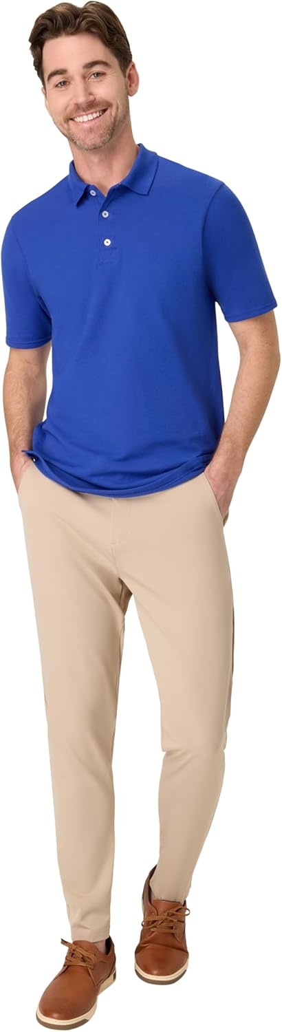 image:imageHanes mens Xtemp Performance Polo Cotton Blend Sport Shirt for Men With Odor ControlDeep Royal