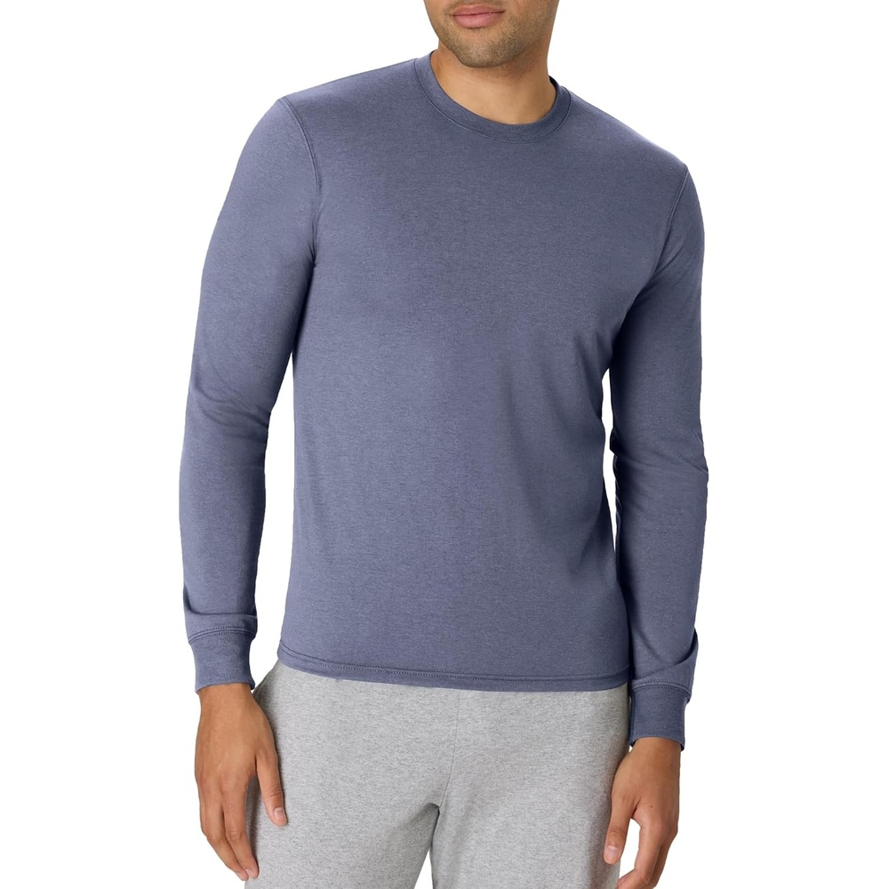 image:imageHanes Mens Originals Long Sleeve TShirt Lightweight TriBlend Jersey Tee for MenAthletic Navy Pe Heather