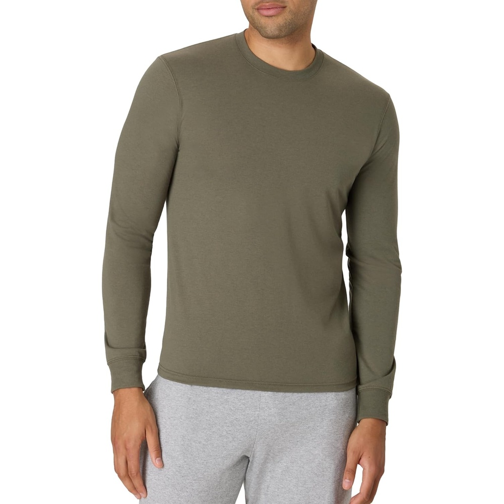 image:imageHanes Mens Originals Long Sleeve TShirt Lightweight TriBlend Jersey Tee for MenFatigue Green