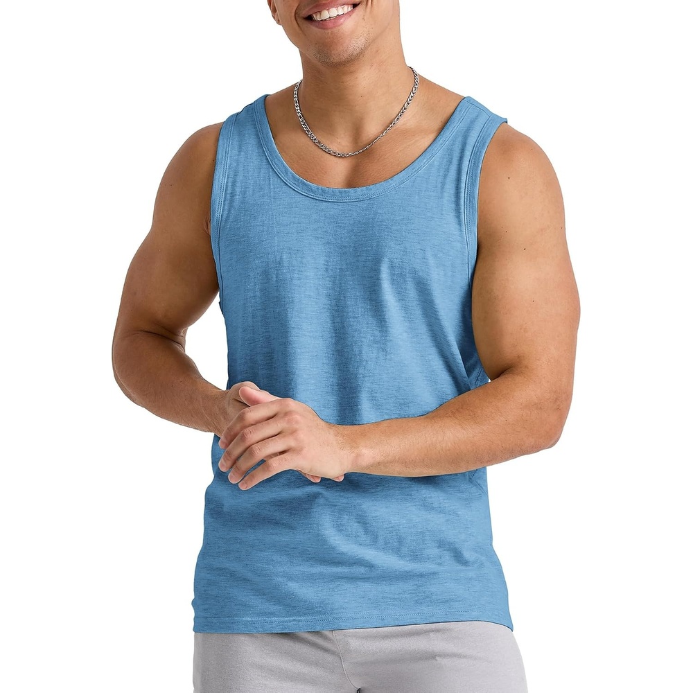 image:imageHanes Mens Originals TriBlend Tank Top Lightweight Tanks for Men Sleeveless Tank ShirtBlue Jay Pe Heather