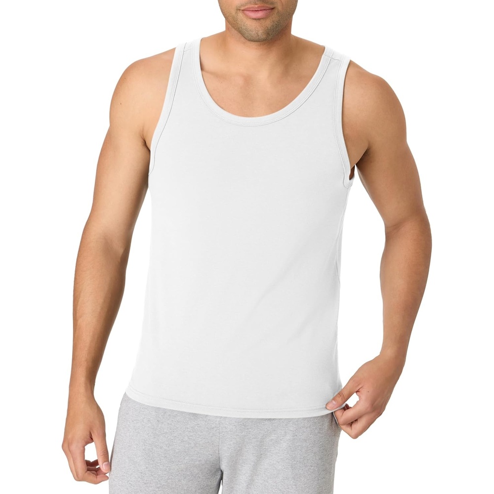 image:imageHanes Mens Originals TriBlend Tank Top Lightweight Tanks for Men Sleeveless Tank ShirtEco White