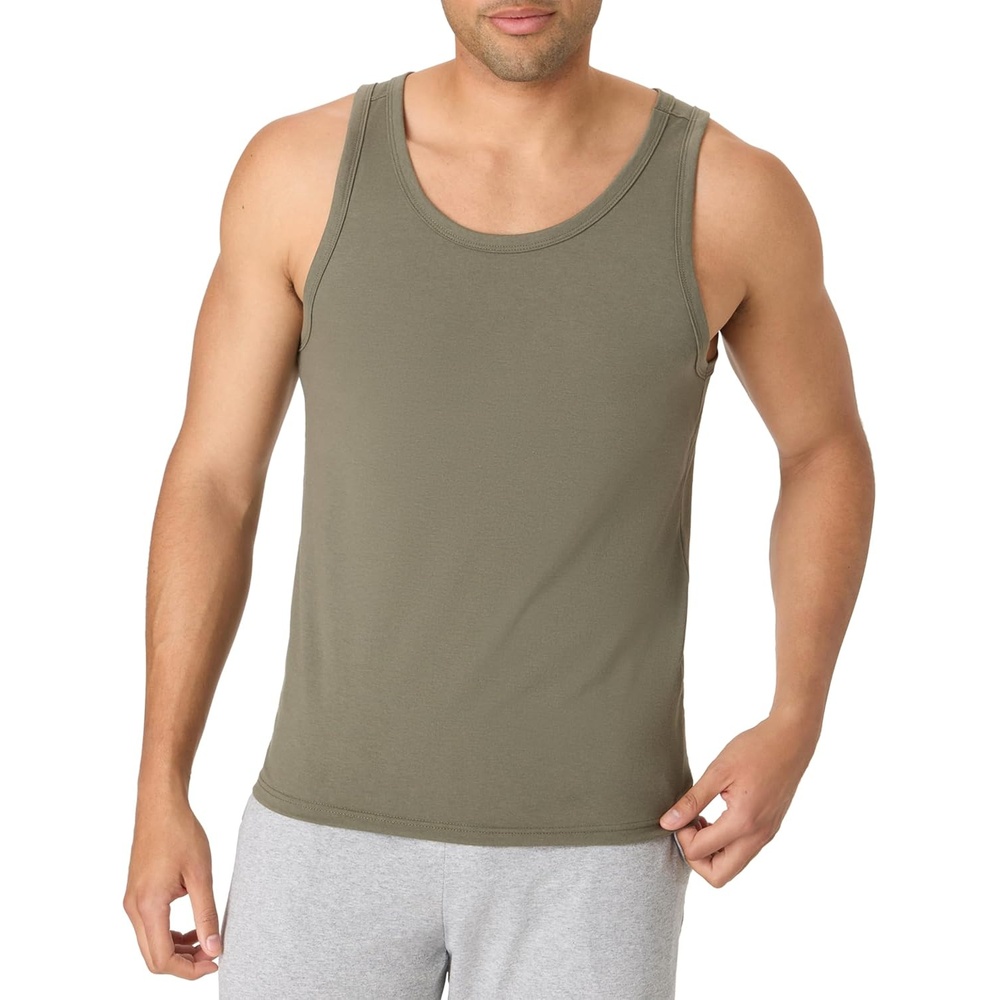 image:imageHanes Mens Originals TriBlend Tank Top Lightweight Tanks for Men Sleeveless Tank ShirtFatigue Green