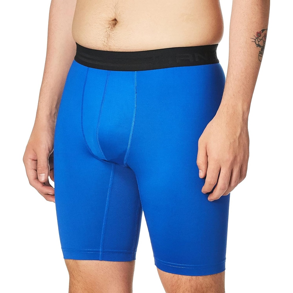 image:imageHanes Mens Sport Mens Performance Compression ShortAwesome BlueEbony