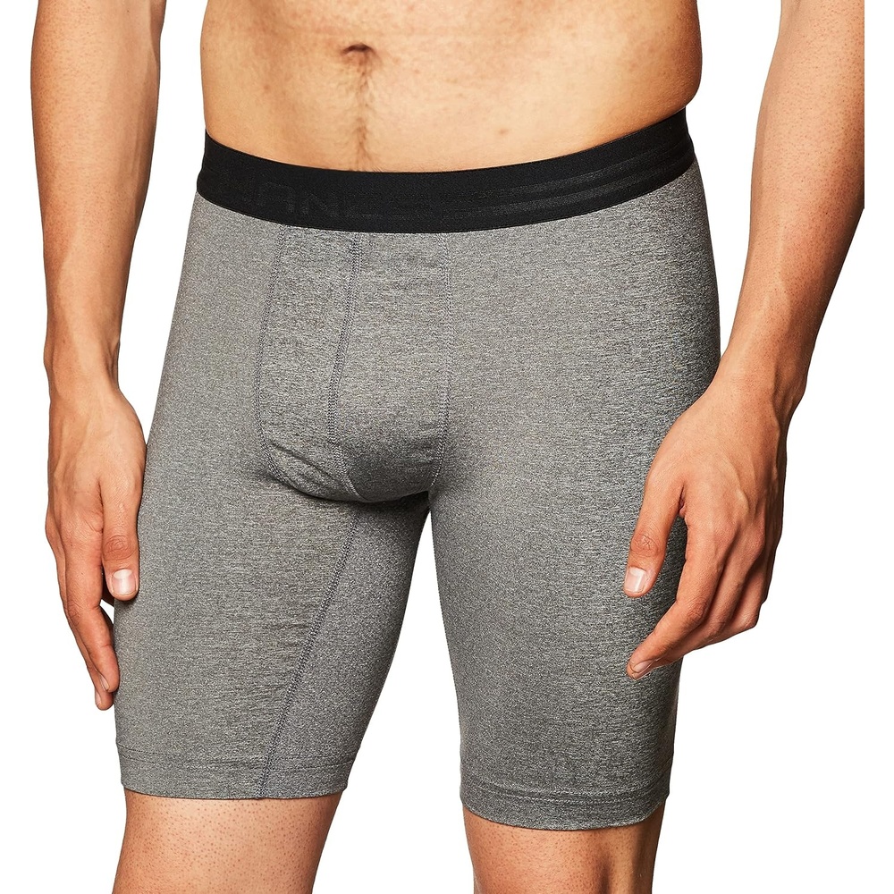 image:imageHanes Mens Sport Mens Performance Compression ShortCharcoal HeatherEbony