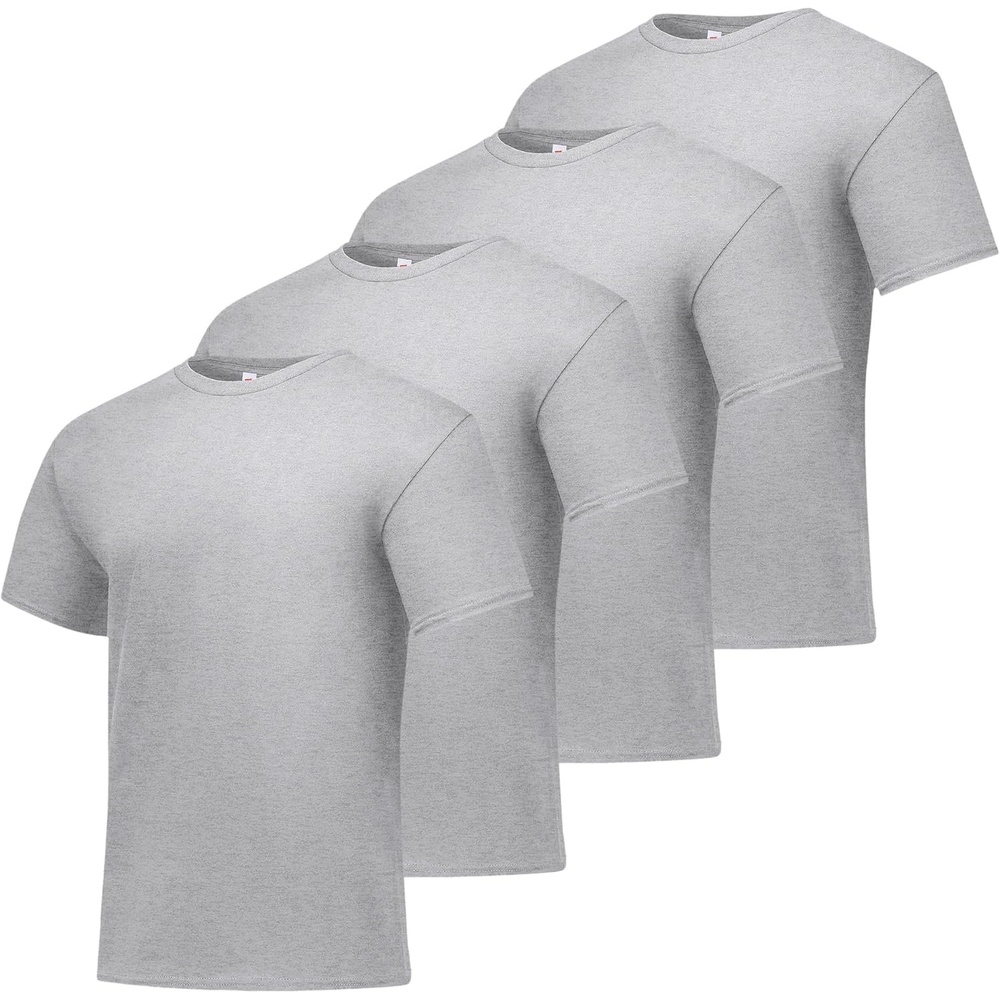 image:imageHanes Mens TShirt Pack 4 or 6 Pack EssentialT Crewneck Cotton TShirts Everyday Mens Clothing Big amp TallAsh