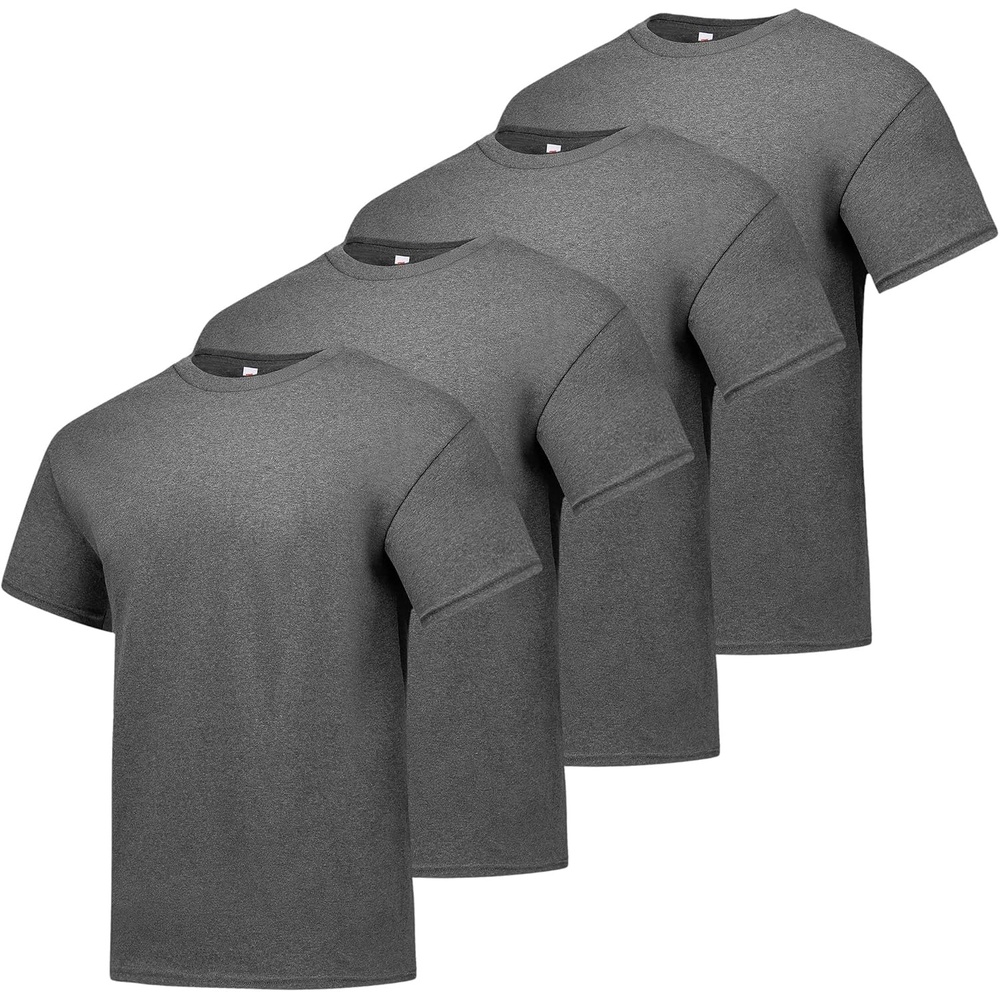 image:imageHanes Mens TShirt Pack 4 or 6 Pack EssentialT Crewneck Cotton TShirts Everyday Mens Clothing Big amp TallCharcoal Heather