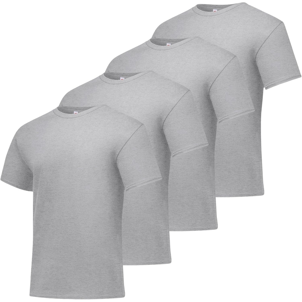 image:imageHanes Mens TShirt Pack 4 or 6 Pack EssentialT Crewneck Cotton TShirts Everyday Mens Clothing Big amp TallLight Steel