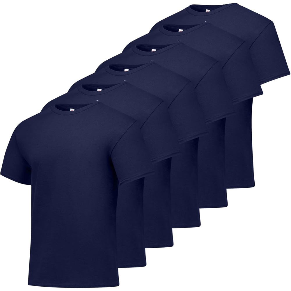 image:imageHanes Mens TShirt Pack 4 or 6 Pack EssentialT Crewneck Cotton TShirts Everyday Mens Clothing Big amp TallNavy 6 Pack