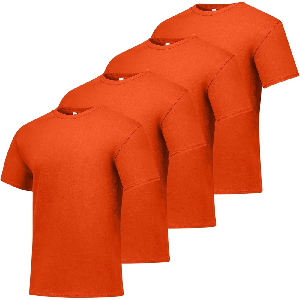 image:imageHanes Mens TShirt Pack 4 or 6 Pack EssentialT Crewneck Cotton TShirts Everyday Mens Clothing Big amp TallOrange