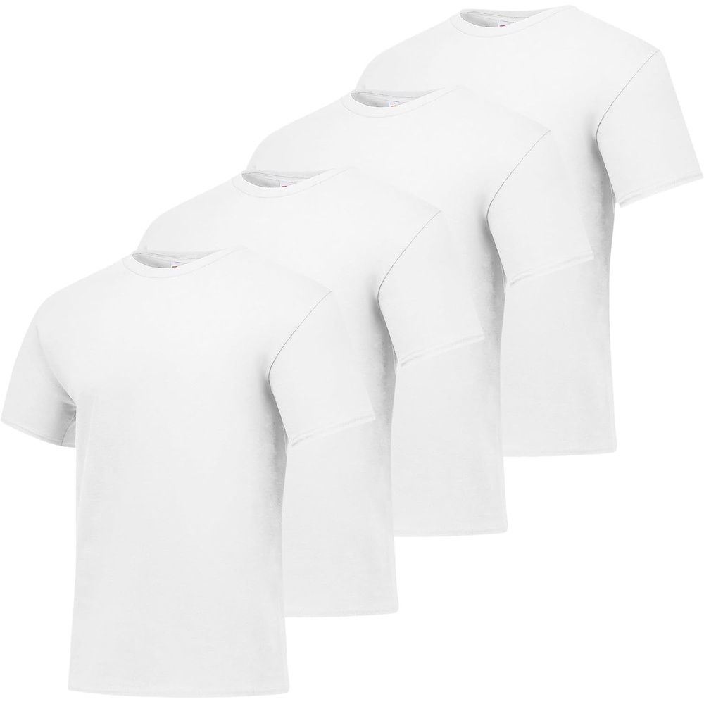 image:imageHanes Mens TShirt Pack 4 or 6 Pack EssentialT Crewneck Cotton TShirts Everyday Mens Clothing Big amp TallWhite