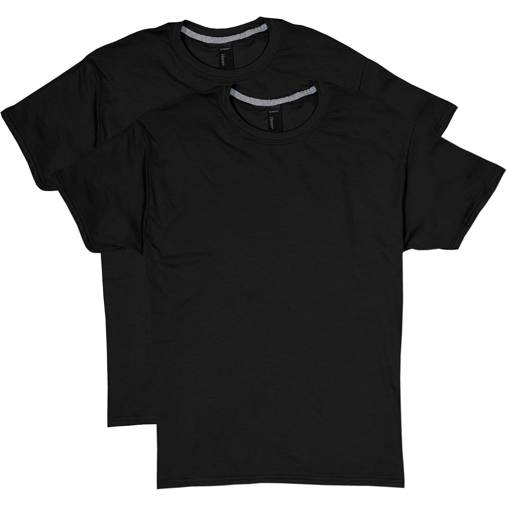 image:imageHanes Mens XTemp Performance TShirt Pack Cotton Blend MoistureWicking Tees for Men 2PackBlack
