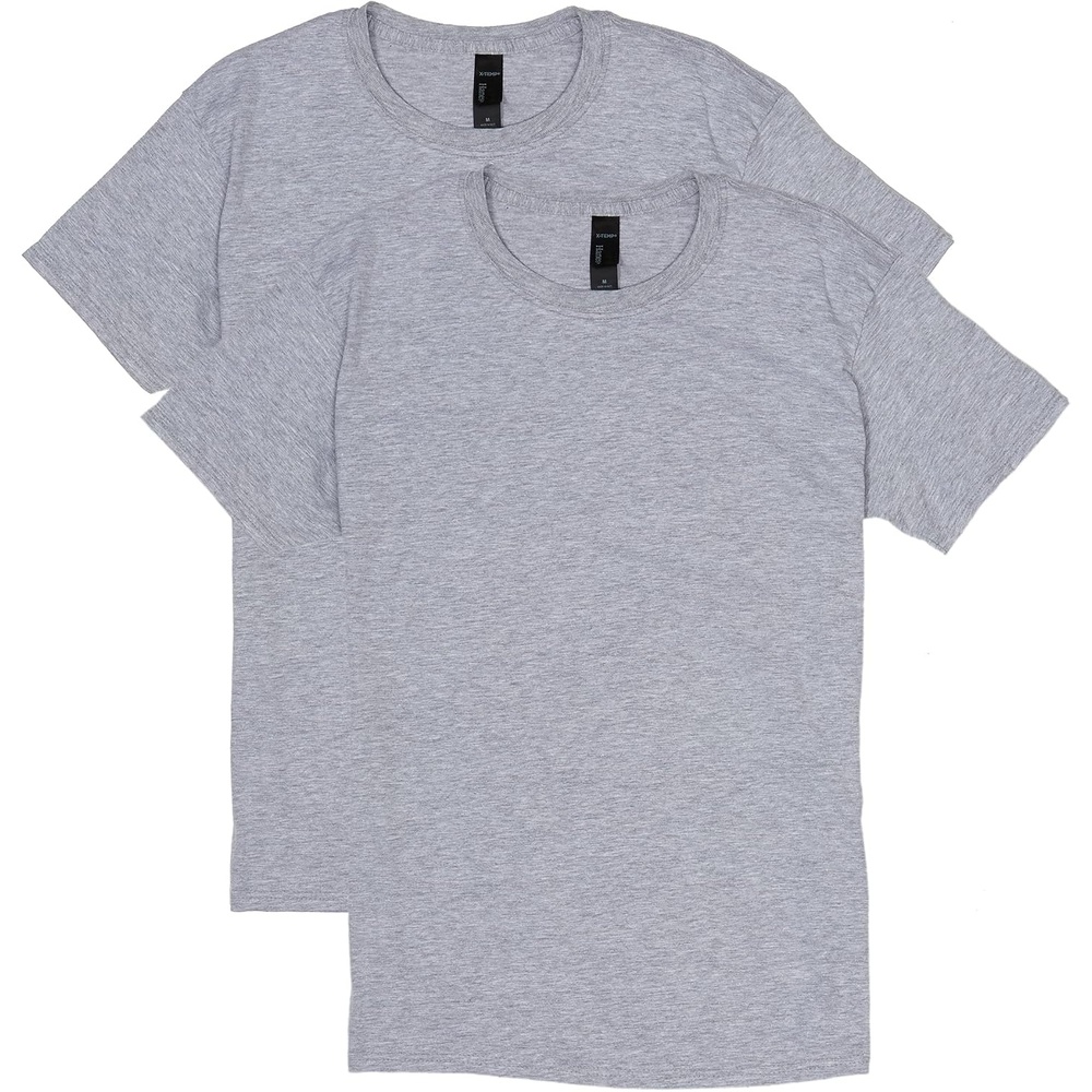 image:imageHanes Mens XTemp Performance TShirt Pack Cotton Blend MoistureWicking Tees for Men 2PackLight Steel
