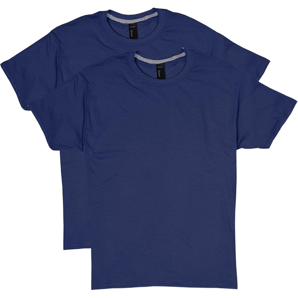 image:imageHanes Mens XTemp Performance TShirt Pack Cotton Blend MoistureWicking Tees for Men 2PackNavy
