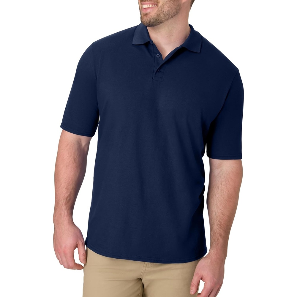 image:imageHanes Mens XTemp Short Sleeve Polo Shirt Midweight Mens ShirtNavy