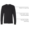 Hanes Men’s Essentials Long-Sleeve T-Shirt, Crewneck Cotton T-Shirts for Men, 2-Pack(Black – 2 Pack)