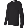 Hanes Men’s Essentials Long-Sleeve T-Shirt, Crewneck Cotton T-Shirts for Men, 2-Pack(Black – 2 Pack)