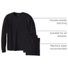 Hanes Men’s Essentials Long-Sleeve T-Shirt, Crewneck Cotton T-Shirts for Men, 2-Pack(Black – 4 Pack)
