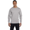 Hanes Men’s Essentials Long-Sleeve T-Shirt, Crewneck Cotton T-Shirts for Men, 2-Pack(Light Steel – 2 Pack)