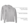 Hanes Men’s Essentials Long-Sleeve T-Shirt, Crewneck Cotton T-Shirts for Men, 2-Pack(Light Steel – 2 Pack)