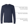 Hanes Men’s Essentials Long-Sleeve T-Shirt, Crewneck Cotton T-Shirts for Men, 2-Pack(Navy – 2 Pack)