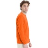Hanes Men’s Essentials Long-Sleeve T-Shirt, Crewneck Cotton T-Shirts for Men, 2-Pack(Safety Orange – 4 Pack)